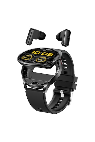 Geeksen T97 2'si 1 Arada Kulaklıklı 139" Tam Dokunmatik Ekranlı Fitness Ip67 Su Geçirmez Bt Çağrısı Kan Oksijen/uyku/kalp Atış Hızı/kan Basıncı Monitörü Çoklu Spor Modu Akıllı Saat (İthalatçı Garantili)