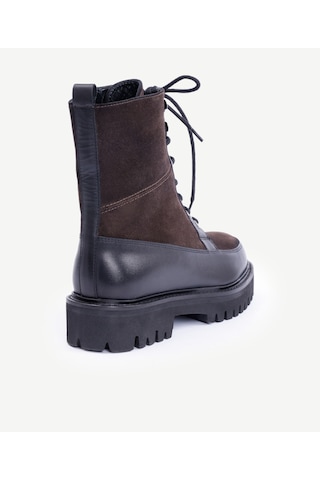 Yargıcı Kalın Tabanlı Deri Bağcıklı Postal Bot 25kkay4021x 003 Kahverengi