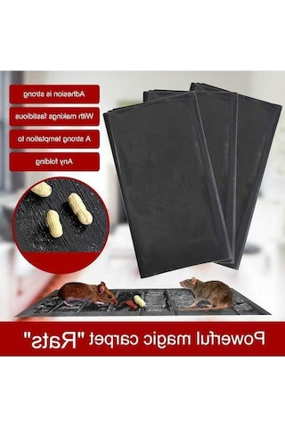 Createtech Suntek Sıçan Kapanı Snare Fare Tutkal Tuzakları - Siyah Fare Yakalama Tuzakları