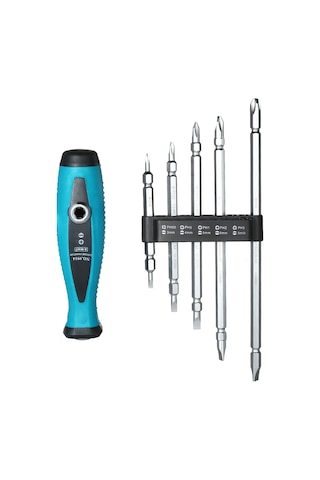 Suofeng Cr-v 6150 Çelik Manyetik Tornavida Seti, Artı Ve Düz Uç, Torque Artırıcı Kolu, Ev Aletleri Tamiri İçin 5 Adet Uç