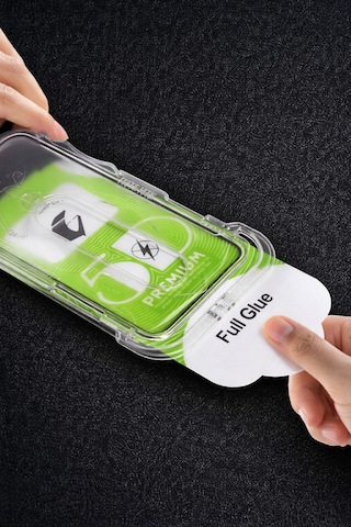Apple, Uyumlu iPhone 15 Plus Epro 5d Şeffaf Ekran Koruyucu Cam Full Kaplama