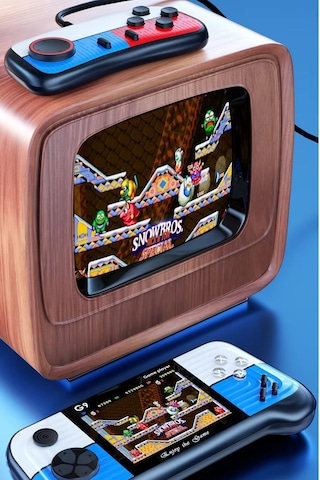 Wearfitpro G9 Retro 3.0 İnç Tv Bağlanan 2.joystickli Oyun Konsolu Kırmızı 666 Klasik Oyunlar