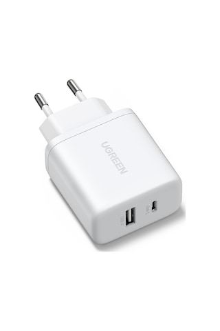 Ugreen 20w 2 Portlu Hızlı Şarj Cihazı, 1xusb-a, 1xusb-c, Beyaz, 45310 -