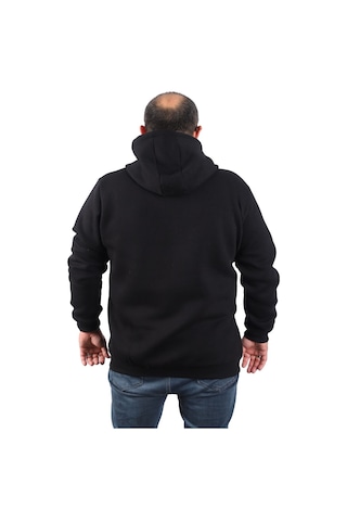 Moc Grande Mocgrande Büyük Beden Unisex Kapüşonlu 3Ip Sweat 11701 Sıyah