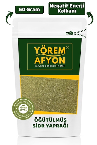 Yörem Afyon Huzur Ve Arınmanın Doğal Anahtarı Öğütülmüş Hakiki Sidr Yaprağı Toz Sedir - Sidir 60gr.