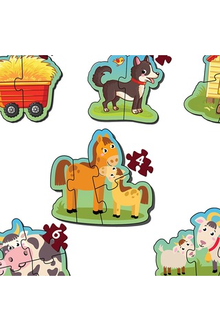 Baby Puzzle Çiftlik 5 Adet