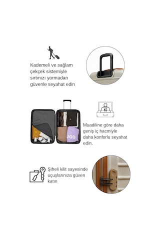 2'li Valiz Seti Orta Boy - Kabin Boy Vizon-taba 1168 Vizon - Taba
