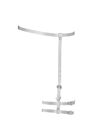 Homyl Bel Uyluk Jartiyer Punk Moda Bacak Kemer Parti Festivali Beyaz