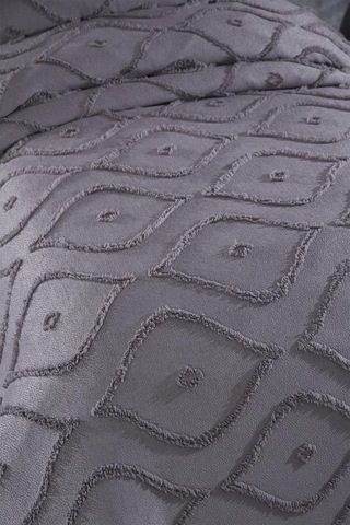 Çeyiz Diyarı Pirot 2 Parça Tek Kişilik Pike Takımı Antrasit Antrasit