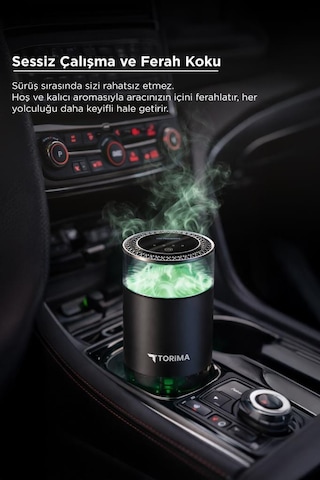 Araç İçi Aroma Difüzörü Hava Nemlendirici Şarjlı Oda Ve Araba Kokusu Tcf01 Secret Forest