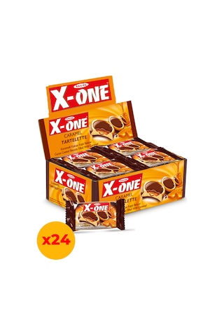 Tayaş X-One Tartelette Karamelli Kakao Kaplı Bisküvi 24 x 20 G