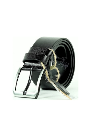 Hakiki Manda Derisi Erkek Kemer 4,5 Cm Siyah Kot Pantolon Kemer Siyah