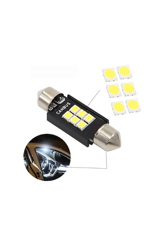 Glanz Canbus C5W Sofit Led Tavan Plaka Ampül 31Mm 2 Adet Beyaz