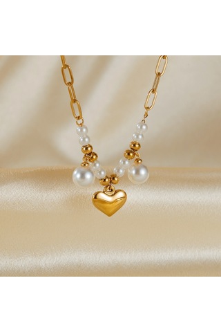 Sones Opk Gz202 Paslanmaz Çelik Aşk İnci Bileklikler Altın