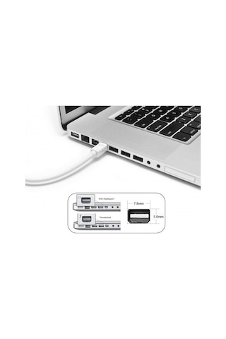 Class Mini Display Port To Vga Dönüştürücü Kablo Mdp Male Erkek