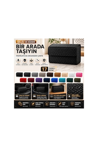 Premium Eva Bagaj Çantası/bagaj Organizer Su Geçirmez Kaymaz Katlanır Araç Düzenleyici-koyu Taba