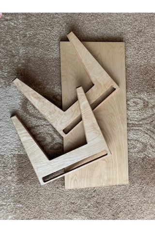 Portatif Demonte Ahşap Laptop Ve Orta Sehpa - Aletsiz Ve Vidasız