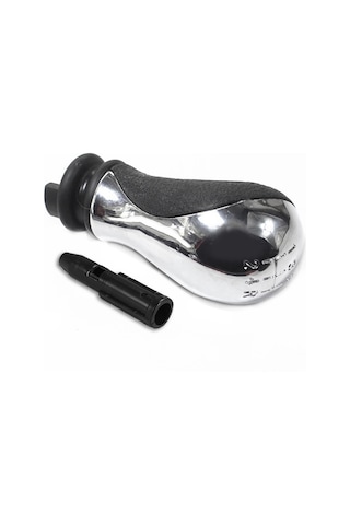 Dofolink Citroen C5 2001-2008 Ve Xsara Picasso 1999-2010 İçin Metal-plastik Vites Kolu Baslığı, 19mm Delik Çapı, Adaptörlü Değiştirme Parçası Gümüş