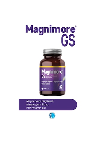 Magnimore GS Magnezyum 60 Bitkisel Kapsül Bisglisinat Sitrat