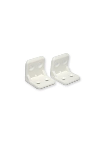 Mobilya Rafı Plastik L Köşe Bağlantı Beyaz 100 Adet