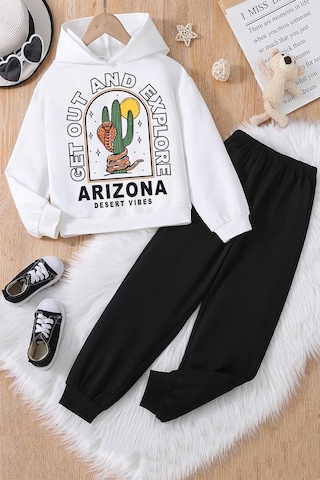 Uyguntarz Çocuk Arizona Eşofman Takımı Beyaz