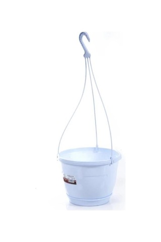 Omnipazar So-sm02 Safir Makrome Askılı Balkon Saksı 3.4 Lt Beyaz 6 Adet