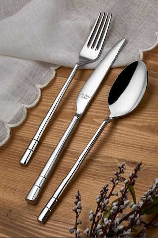 Aryıldız 84 Parça Decor Prestige Çatal Kaşık Bıçak Seti Gümüş