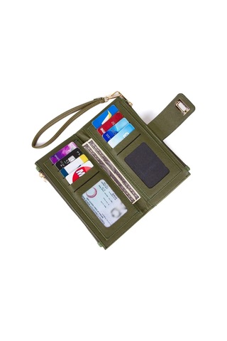 Tuldar Kadın Haki Yumuşak Soft Doku Kartlık Ve Cüzdan Tul134 Haki