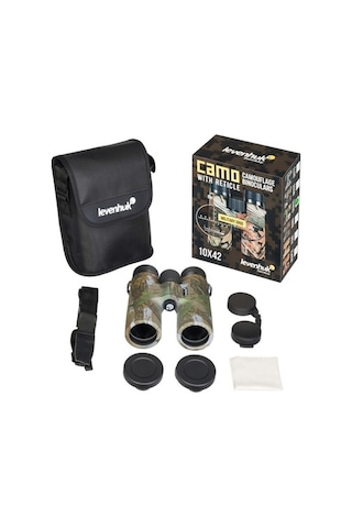 Levenhuk Camo 10x42 Artıkıllı Binoküler Dürbün 81929 Kahverengi - Yeşil