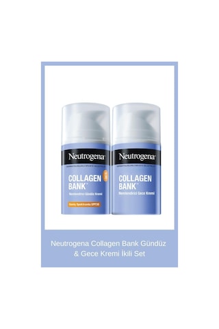 Neutrogena Collagen Bank SPF30 Nemlendirici Gündüz Kremi 50 ml + Gece Kremi 50 ml
