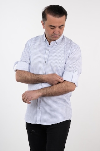Slim Fit Erkek Gömlek-Beyaz-L Beyaz