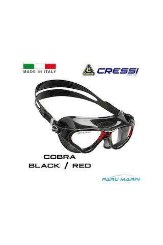 Parumarin Cressi Cobra Black / Red Yüzücü Gözlüğü