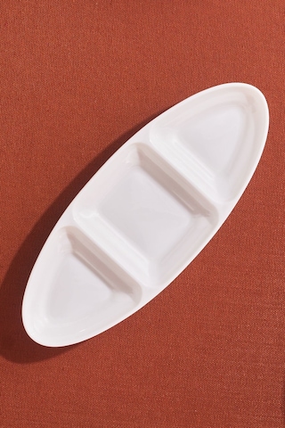 Karaca Stream Basic Line 3 Bölmeli Sunum Tabağı 26 cm