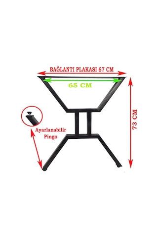 Bin1Fırsatt Metal Ayak Ahşap Masif Çalışma Yemek Masası Ayağı Masa Ayağı