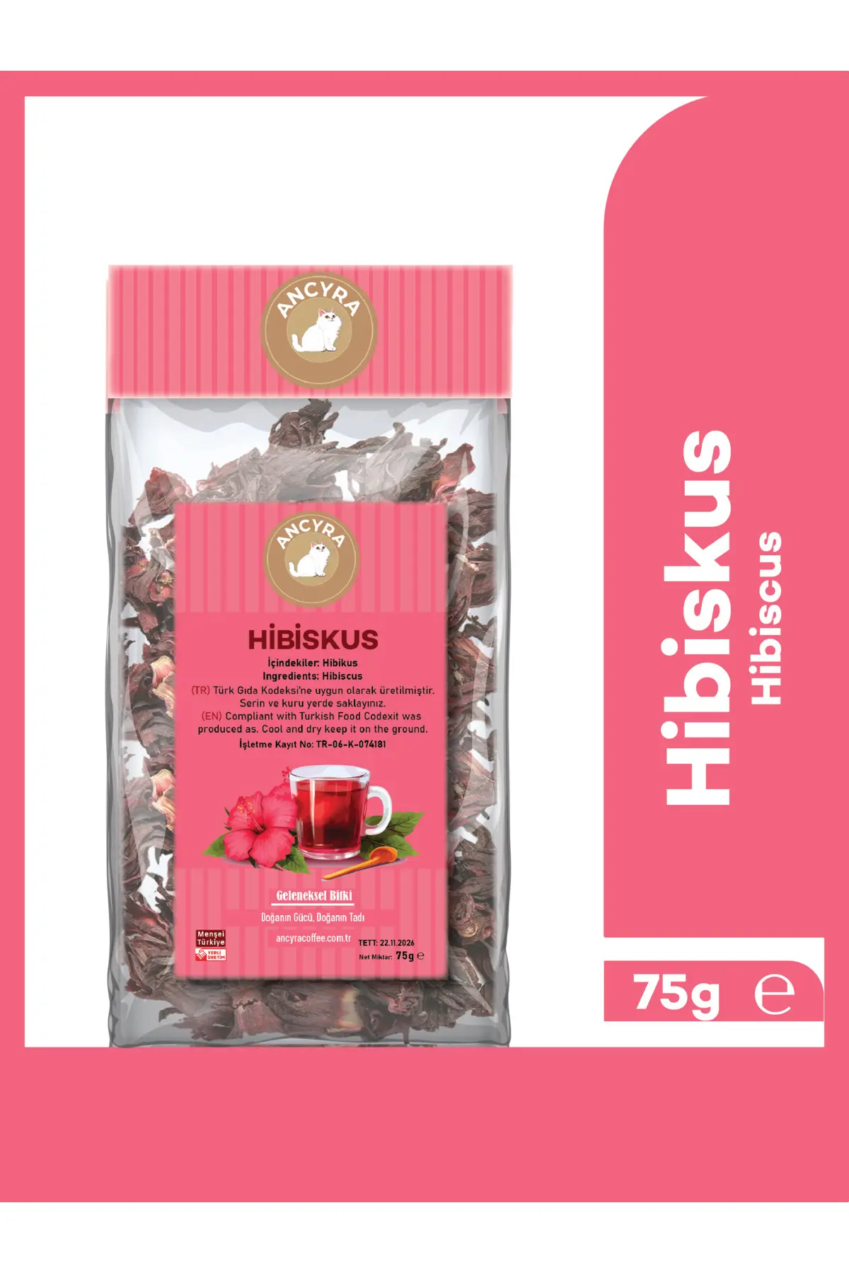 Hibiskus Çayı Hibiscus Tea 75g