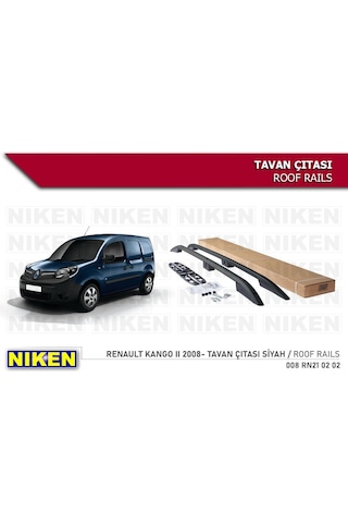 Renault Kango 2 Maxı Tavan Çıtası Uzun Siyah 2008-sonrası Modelle