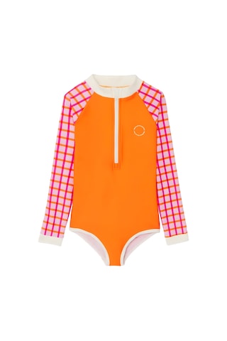 Kietla Uv Korumalı Kız Çocuk Mayosu Tartan Red Kırmızı