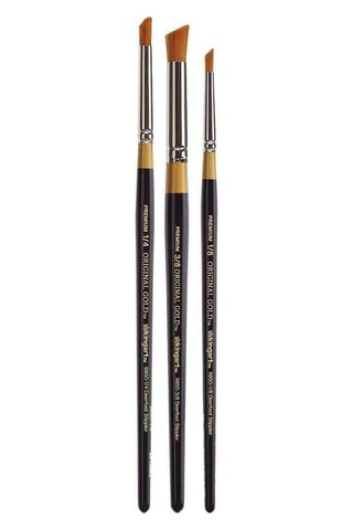 Orijinal Altın 9850 Serisi, Golden Taklon Deerfoot Stippler, 3'lü Set Siyah