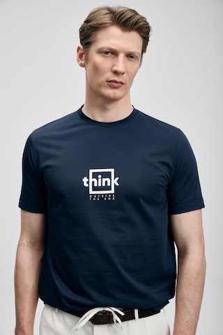 Lufian Thınk Modern Grafik T- Shirt Lacivert Lacivert 111020310100200