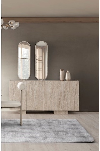 Traverten Mdf Konsol Ve Ayna Mermer