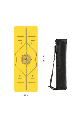 Tr Kauçuk Yüzey Yoga Matı Premium Quality 5 Mm Sarı Diğer