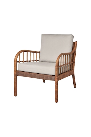Ikea Beyaz Konforlu Berjer Koltuk - Rattan Koltuk