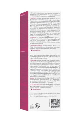 Bioderma Sensibio Defensive Rich Hassas Ve Kuru Cilt Antioksidan E Vitamini Yoğun Nemlendirici Krem 40 Ml