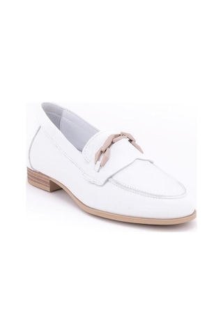Mammamia D24ya-3215 Kadın Deri Loafer Ayakkabı D24YA-3215-R7263 Beyaz