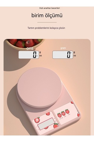 Dancemonkey Pratik Ev Mutfak Terazisi - Pembe Pembe