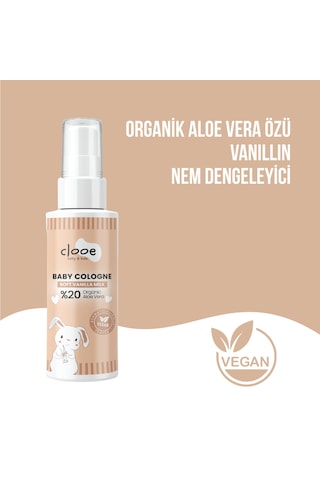 Hassas Ciltlere Özel Organik Aloe Vera Özlü Süt ve Vanilya Kokulu Soft Vanilla Milk Bebek Kolonyası 3'lü Çanta Boyu Paketi