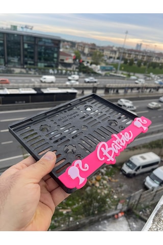 Barbie Özel Tasarım Pleksi Motosiklet Plakalık