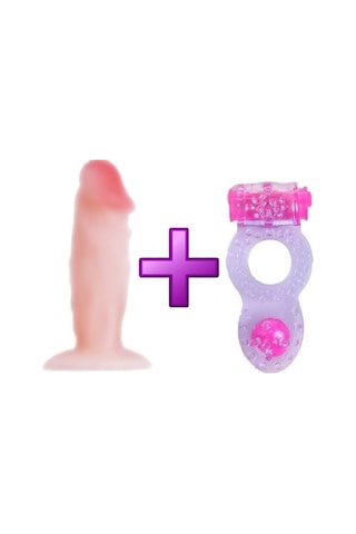Hızlı Express Opal 11 Cm Vantuzlu Realistik Anal Penis Dildo + Penis Halkası