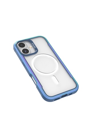 Apple Uyumlu iPhone 17 Kılıf M-safe Şarjlı Airbagli Raptic Shield Serisi Şeffaf Arka Yüzey Kapak Colorful