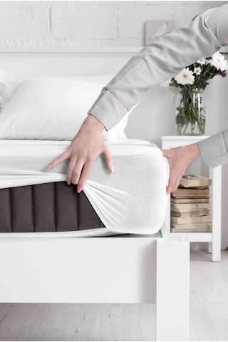 Terry Cotton Pamuklu Sıvı Geçirmez Fitted Full Kenar Tek - Çift Kişilik Çocuk Yatak Koruyucu Alezi